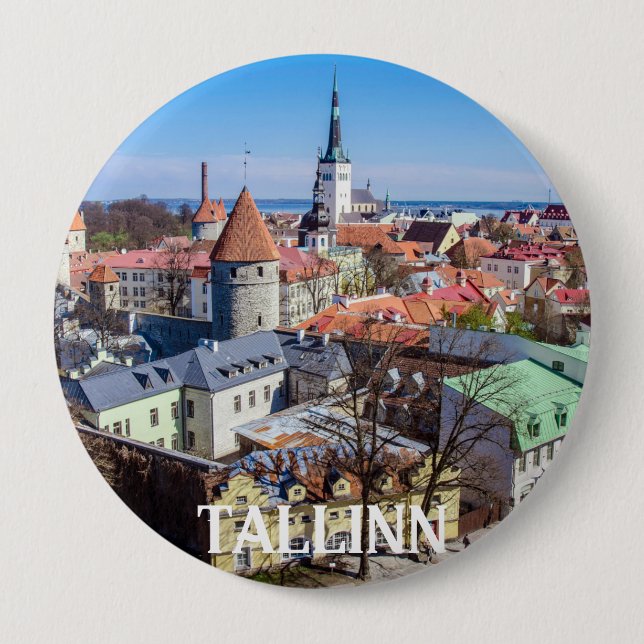 Tallinn vid tunnelbanan i Estland Knapp (Framsida)