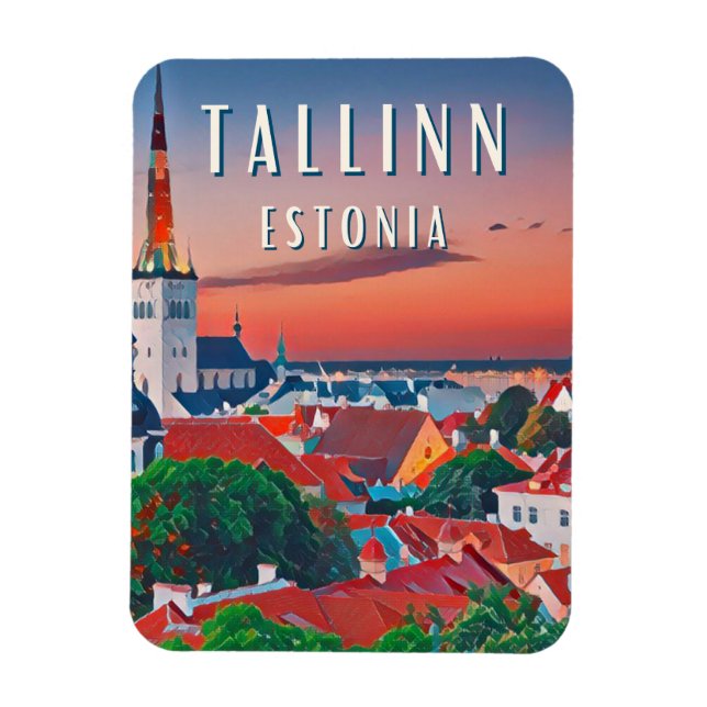 Tallinn, ville médiévale de l'Estonie Magnet (Vertikal)