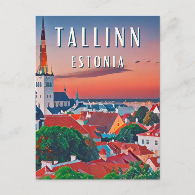 Tallinn, ville médiévale de l'Estonie Vykort (Framsida)