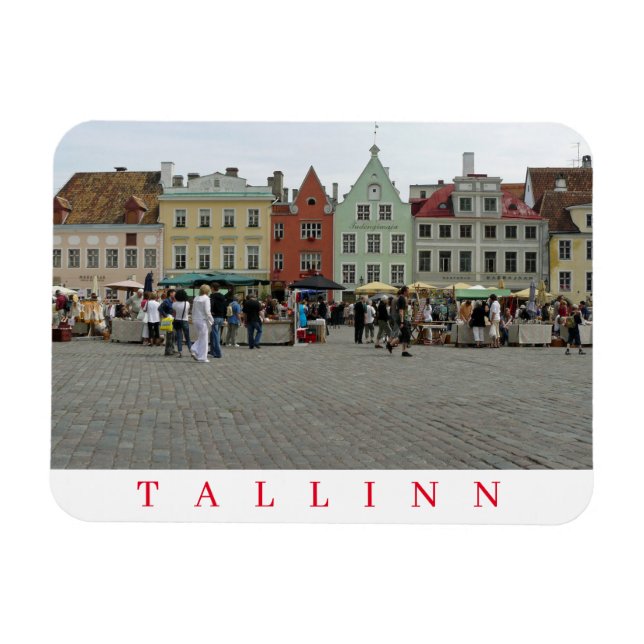 Tallinns marknadsstånd visar kylmagnet magnet (Horisontell)