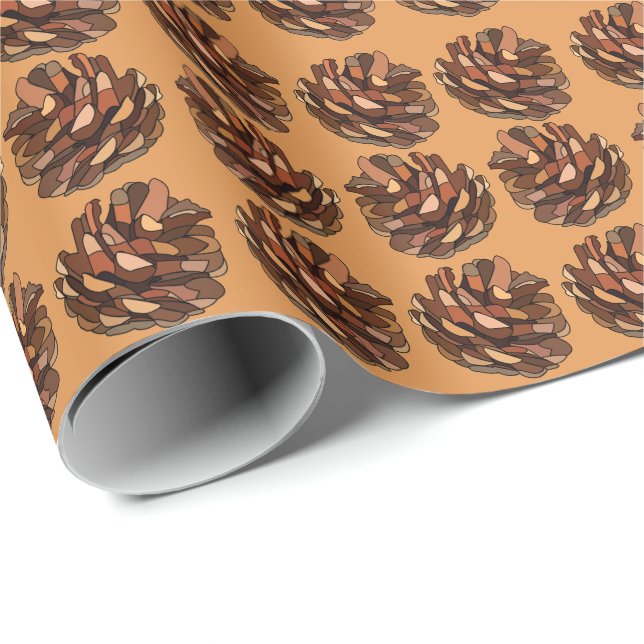 Tallkottar Natur Rustik Presentpapper (Rullad Hörn)
