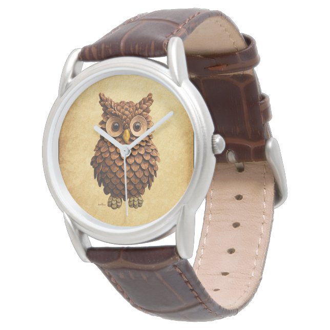 Tallkotteuggla Armbandsur (Vinklad)