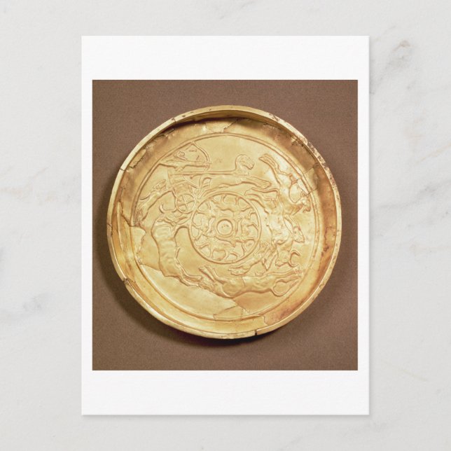 Tallrik (guld) vykort (Framsida)
