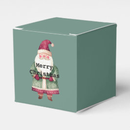 Tallrik Röd Glad Jul Gran Santa (på baksidan) Presentaskar