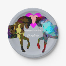 Tallrikar för papper för blåtthästpersonlig