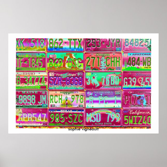 tallrikar poster vintage-licens (Framsidan)