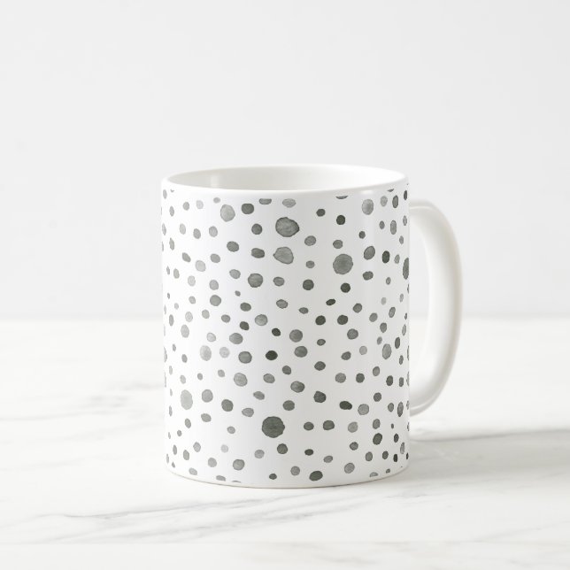 Tallrikskonfetti Vattenfärgspunkter Klassisk Mugg (Framsida höger)