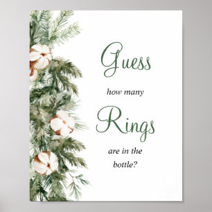 Talls vinter gissa hur många ring bröllopsdusch sk poster