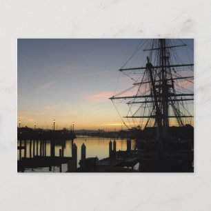 Tallship at Sunrise Vykort