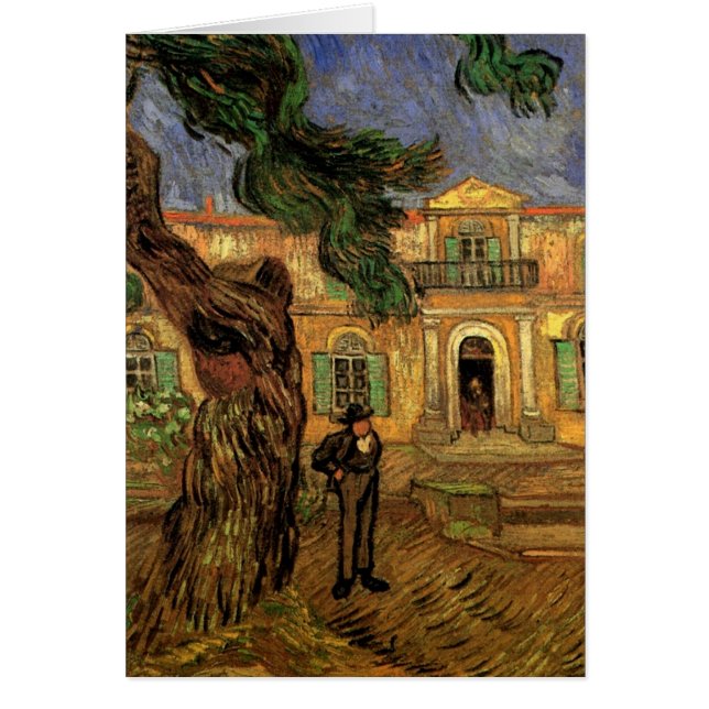Tallträd i Saint-Paul av Vincent van Gogh Hälsningskort (Framsidan)