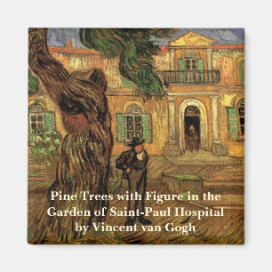 Tallträd i Saint-Paul av Vincent van Gogh Magnet