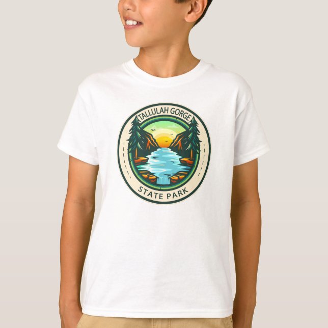 Tallulah Gorge State Park Georgia Badge T Shirt (Framsida)