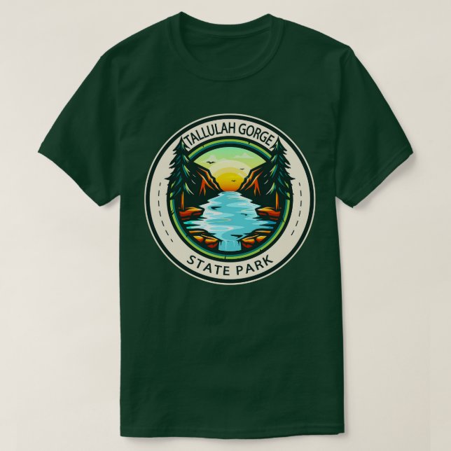 Tallulah Gorge State Park Georgia Badge TShirt T Shirt (Design framsida)