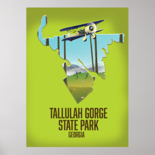 Tallulah Gorge State Park karta Poster