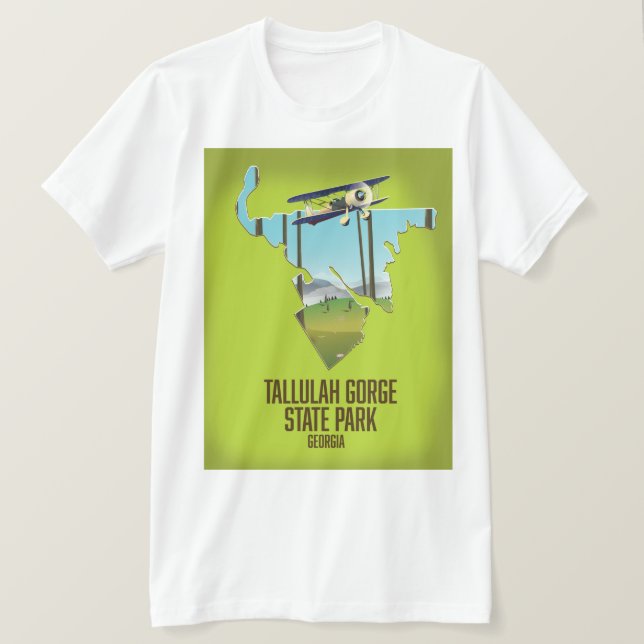 Tallulah Gorge State Park karta T Shirt (Design framsida)