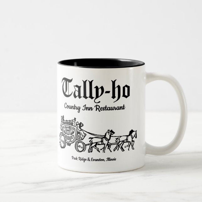 Tally-Ho Restaurant, Park Ridge & Evanston, IL Två-Tonad Mugg (Höger)