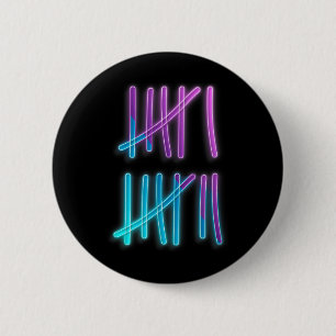 Tally Marks 67 Meme Färgglad Räkning 6 7 Brainrot Knapp