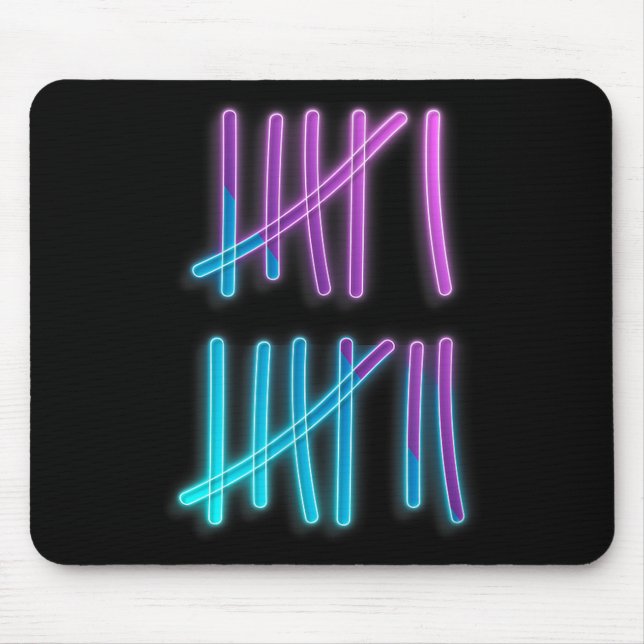 Tally Marks 67 Meme Färgglad Räkning 6 7 Brainrot Musmatta (Framsidan)