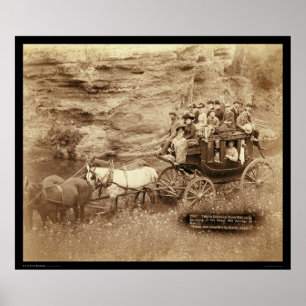 Tallyho diligens Sioux City SD 1889 Poster
