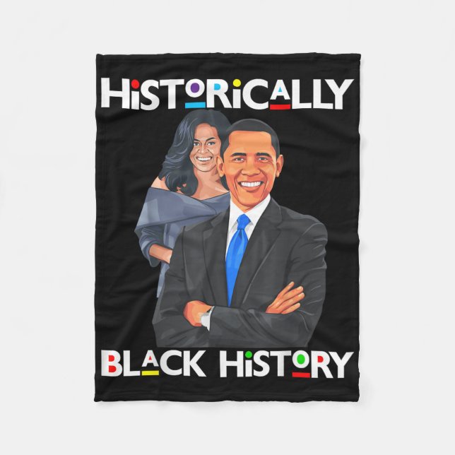 Talman Day Obama Historiskt svart historik Fleecefilt (Framsidan)