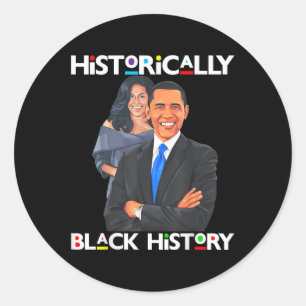 Talman Day Obama Historiskt svart historik Runt Klistermärke