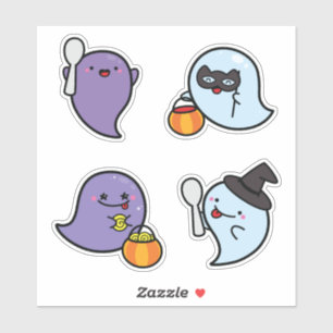 Talman Halloween Kawaii Spöken Sticker Pack Klistermärken