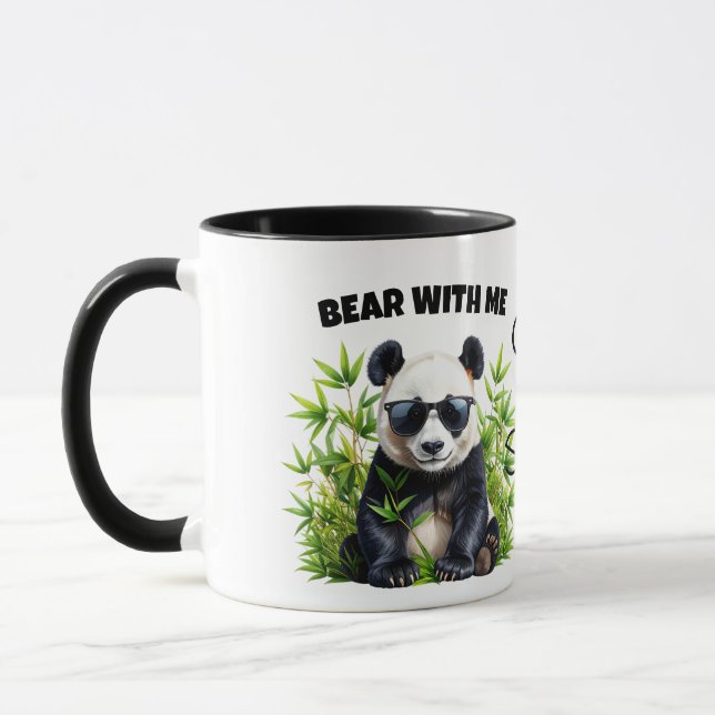 Tålmodighet med mig Panda-solglasögon skämt – ELGI Mugg (Vänster)