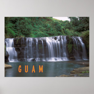 Talofofo nedgångar Guam Poster