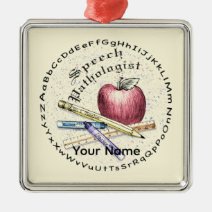 Talogpedagog Premium Fyrkantig Ornament