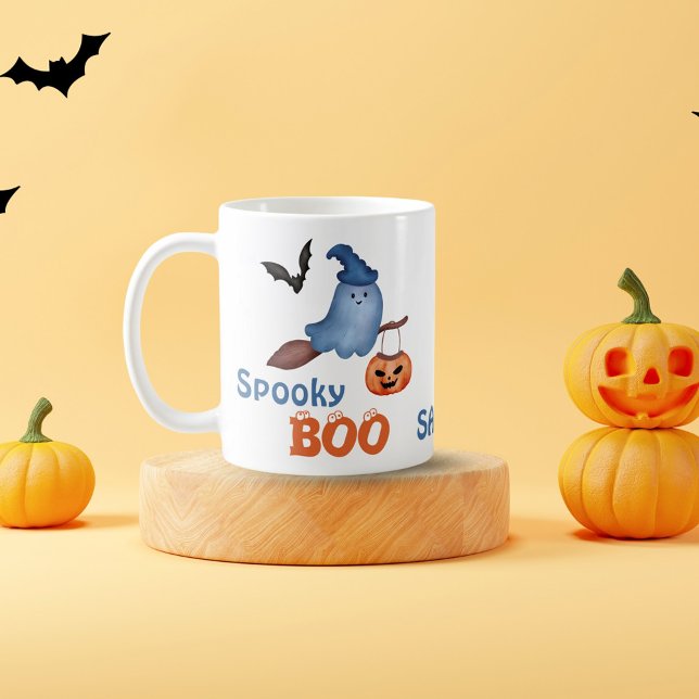Taloky Boo Bus eller godis Halloween Kaffemugg (Skapare uppladdad)