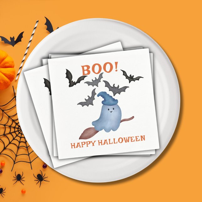Taloky Boo Ghost och Fladdermus Kids Halloween fes Pappersservett (Skapare uppladdad)