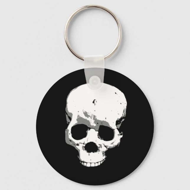 Taloky Creepy Skull Halloween-nyckelkedja Nyckelring (Framsida)