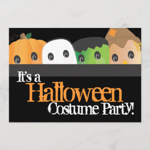 Taloky Cute Halloween Costume Party Inbjudningar