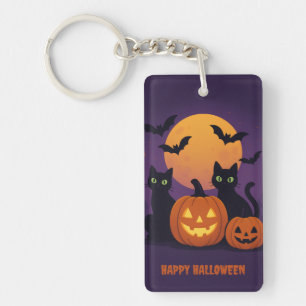 Taloky Cute Halloween-nyckelkedja - Svarta katter