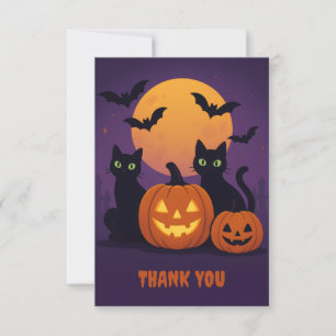 Taloky Cute Halloween - Tack för ditt kort - Svart