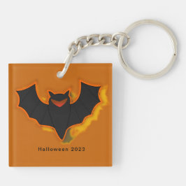 Taloky Fladdermus Halloween Keychain | Orange Tema