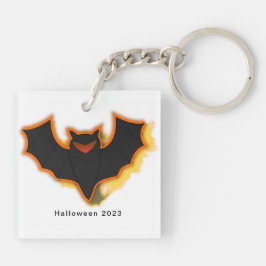 Taloky Fladdermus Halloween Keychain | Vitt tema