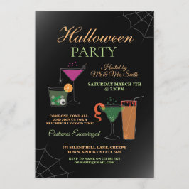 Taloky för Halloween Cocktail House Party Inbjudan