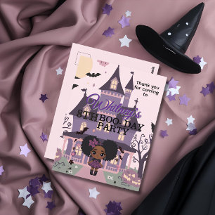 Taloky Gothic Girl afro-puff Birthday Tack Vykort