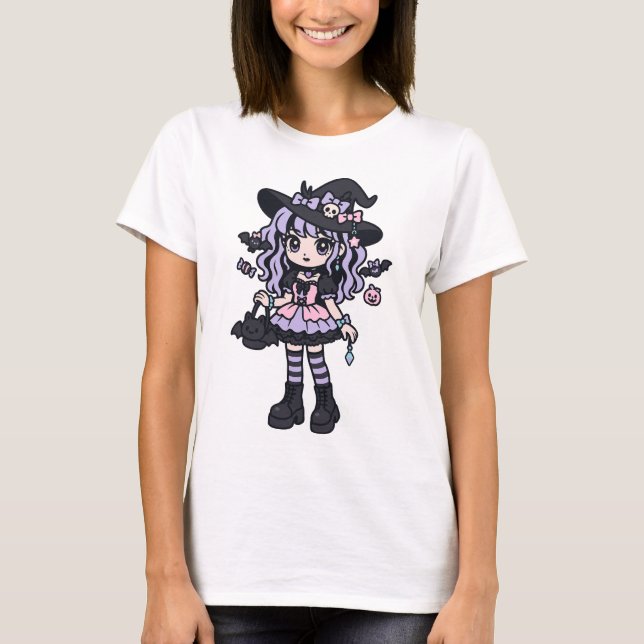 Taloky Gothic Halloween-illustration T Shirt (Framsida)