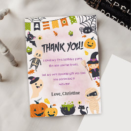 Taloky Halloween Cute Ghost - tackkort Inbjudningar