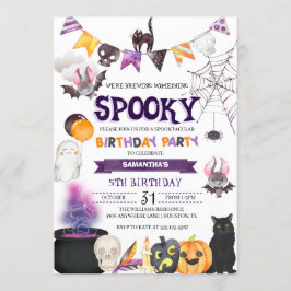Taloky Halloween Födelsedagsfest inbjudan