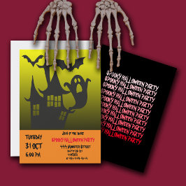 Taloky Halloween House Party-inbjudan Inbjudningar