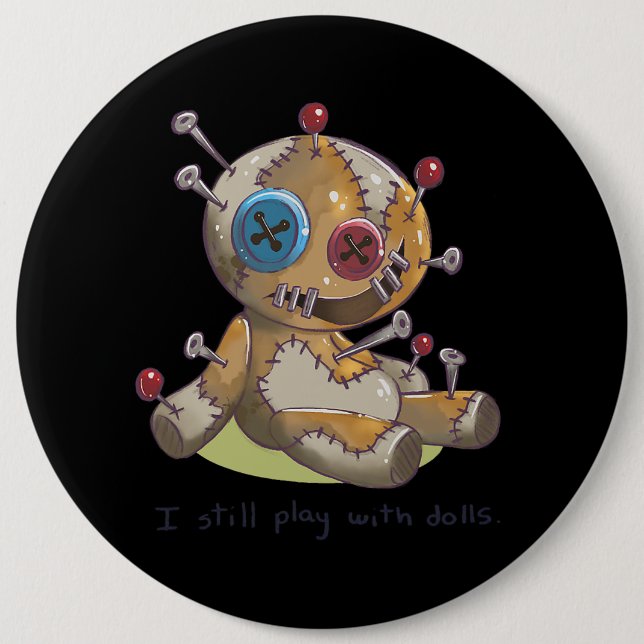 Taloky Halloween jag Voodoo Doll jag fortfarande l Knapp (Framsida)