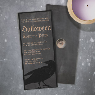 Taloky Halloween Kråka Gothic Party-inbjudan Inbjudningar