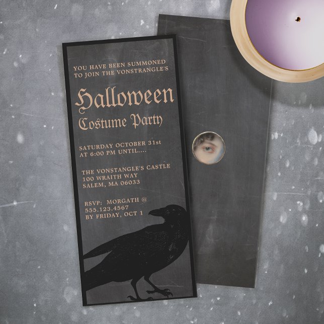Taloky Halloween Kråka Gothic Party-inbjudan Inbjudningar (Skapare uppladdad)