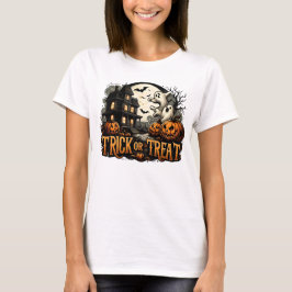 Taloky Halloween kväll med spöken och pumpor T Shirt
