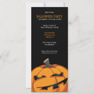 Taloky Halloween Pumpkin Carving Party Inbjudningar