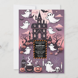 Taloky Haunted House Halloween Anpassningsbar Ghos Inbjudningar