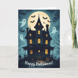 Taloky Haunted House Halloween Card Kort